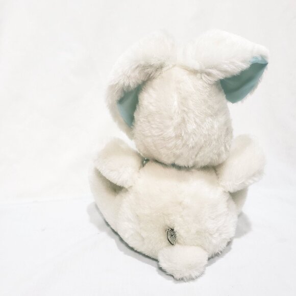 Porcelain Doll Bunny Rabbit Plush Music Box 10" Cape Craftsmen Plays Lullaby - Picture 3 of 8